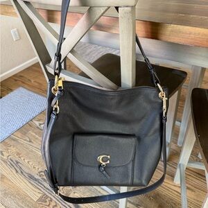 BNWT Coach Black Leather Shoulder Bag
